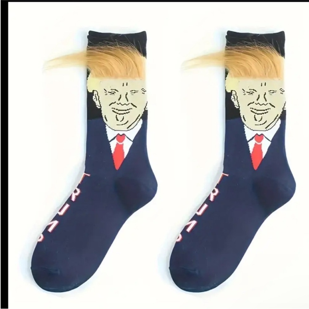 Novelty Black Socks with Unique Design